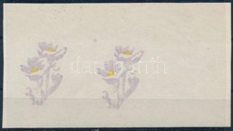 ** 1950 Virág 40f Fázisnyomat Vágott ívszéli Párban - Autres & Non Classés