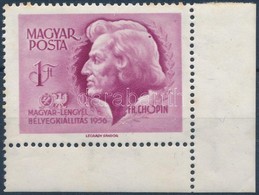 ** 1956 Chopin ívsarki Bélyeg ,,a Hajban Folt' Tévnyomat (MPIK 4.000) - Other & Unclassified