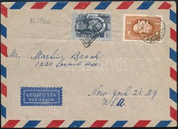 1950 Légi Levél Ötéves Terv és UPU Bélyegekkel Bérmentesítve, Elsőnapi Bélyegzéssel / Airmail Cover With First Day Cance - Autres & Non Classés