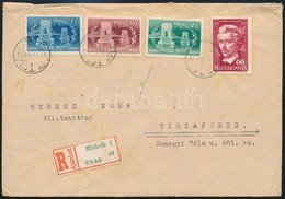 1950 Ajánlott Levél Petőfi és Lánchíd Vegyes Bérmentesítéssel / Registered Cover - Other & Unclassified