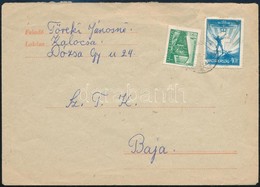 1955 Érdekes Levél Bajára 1933-ös Repülő 40f Bérmentesítéssel / Invalid Mi 505 On Cover - Autres & Non Classés