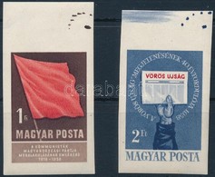 ** 1958 Kommunisták Magyarországi Pártja (I.) Vágott ívszéli Sor (4.000) - Autres & Non Classés