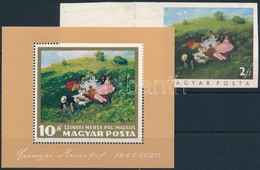 ** 1966 Festmény (I.) Blokk Próbanyomata + Támpéldány - Other & Unclassified