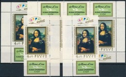 ** 1974 Mona Lisa 2 Klf Hármascsík + 2 Klf Bélyeg (9.600) - Autres & Non Classés