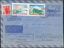 1977 Légi Levél Balaton Bélyegfüzetből Kitépett Bélyegekkel Bérmentesítve Airmail Cover - Other & Unclassified