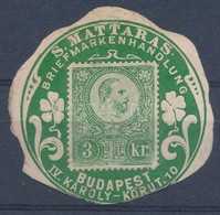 * 1915/1 Mattaras Bélyegkereskedés Emlékblokk (60.000) (alul Hiányos, Sérült) - Autres & Non Classés