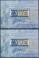 ** 2016 A Forint Bevezetésének 70. évfordulója Emlékívpár Azonos Piros Sorszámmal.A Vágott PélDány Hátoldalán,,A XX. NEM - Other & Unclassified