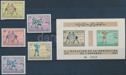 ** 1961 UNICEF Sor Mi 540-544 + Vágott Blokk Mi 10 - Other & Unclassified