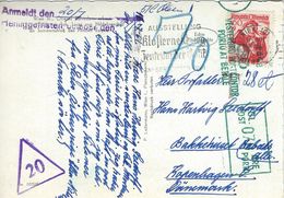 Vienna.  Underpaid Austrian Card Sent To Denmark 1961.  Taxe Perque.   # 07279 - Belvedere