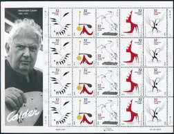 ** 1998 Alexander Calder 4 Sort Tartalmazó Kisív Mi 2943-2947 - Other & Unclassified