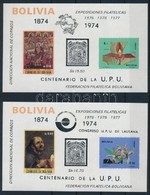 ** 1974 100 éves Az UPU; Bélyegkiállítás 2 Klf Blokk Mi 45-46 - Autres & Non Classés