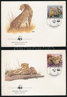 1984 WWF Gepárd Sor 4 Db FDC-n Mi 957 - 960A - Autres & Non Classés