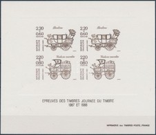 ** 1988 Bélyegnap Epreuve De Luxe Blokk Mi 2600 + 2662 - Other & Unclassified