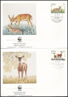 ** 1992 WWF: Szarvasok Sor  4 FDC-n + A Sor WWF-es értékei  Mi 739-742 - Other & Unclassified