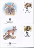 1999 WWF: Homoki Róka Sor Négyestömbben Mi 168-171 4 Db FDC-n - Autres & Non Classés