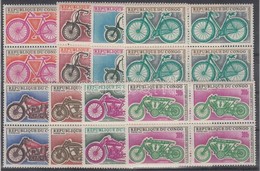 ** 1969 Motorkerékpárok Sor Négyestömbökben Mi 184-191 - Autres & Non Classés