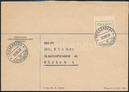 1938 Franco-Zettel Futott Levélen Liechtenstein - Svájc - Other & Unclassified