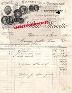 63- THIERS- RARE FACTURE 1898- PAITRE MONATTE-MANUFACTURE COUTELLERIE-USINE HYDRAULIQUE- COUTEAUX - Artigianato