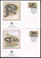 1993 WWF: Kígyó Sor 4 FDC-n + Négyestömb Mi 50-53 - Other & Unclassified