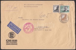 1938 Légi Levél Argentínába 3,25 RM Bérmentesítéssel / Airmail Cover To Argentina With 3,25 RM Franking - Autres & Non Classés