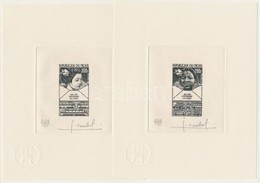 1974 100 éves Az UPU Mi 442-445 6 Klf Színes és Fekete-fehér Próbanyomat A Tervező Aláírásával / UPU 6 Different Signed  - Other & Unclassified