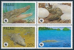 ** 1994 WWF: Sósvizi Krokodil Négyestömb + 4 FDC Mi 690-693 - Autres & Non Classés