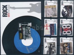 ** 2010 Portugál Rockzene, Lemezborítók Sor + Blokk Mi 3551-3556 + 303 - Other & Unclassified