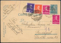 1941 Légi Díjjegyes Levelezőlap Díjkiegészítéssel Budapestre / Airmail PS-card With 4 Stamps Additional Franking - Autres & Non Classés