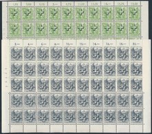 ** 1938 Hivatalos Mi 28-36 50-es Teljes Hajtott ívekben / Official Mi 28-36 Comlete Folded Sheets Of 50 - Other & Unclassified