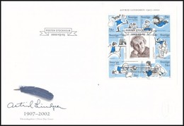 2002 Astrid Lindgren Kisív Mi 2275-2281 FDC-n - Other & Unclassified