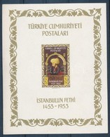 ** 1953 Konstantinápoly Elfoglalásának 500. évfordulója Blokk Mi 5 (apró Gumuhiba/small Gum Disturbance) - Autres & Non Classés