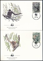 1987 WWF: Majmok Sor 4 Db FDC-n  Mi 1827-1830 - Autres & Non Classés