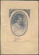 Olvashatatlan Jelzéssel: Női Portré. Ceruza, Papír, 14×10 Cm - Autres & Non Classés