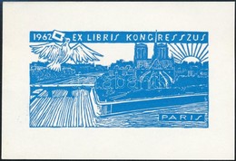 Jelzés Nélkül: Ex Libris Kongresszus Párizs 1962. Klisé, Papír, 7,5x11 Cm - Other & Unclassified