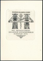 Jelzés Nélkül: Ex Libris Galambos Ferenc 1970. Rézkarc, Papír, Jelzett, 7x7 Cm - Autres & Non Classés