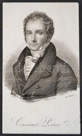 Casimir Pierre Périer Portréja, Rézmetszet, Papír, Paszpartuban, Feliratozva, 15×9 Cm - Estampes & Gravures