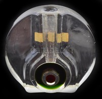 Walther Gyertyatartó, Anyagában Színezett, Formába öntött, Jelzett, Hibátlan / Walther Glass Candle Holder  M:11 Cm - Glass & Crystal
