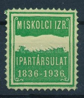 1936 Miskolci Izraelita Ipartársulat Zöld-fehér Levélzáró - Non Classés