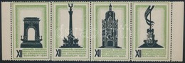 1930 XII. Nemzetközi Építészeti Kongresszus és Kiállítás Levélzáró Négyescsík - Unclassified