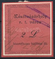 1919 Kézdivásárhely R.T V. Román Megszállási Vágott Bélyeg 1 II. Sz. (30.000) - Non Classés