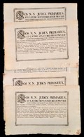 Cca 1800-1900 Magyaróvár, 5 Db Kitöltetlen, Nyomtatott Főbírói Hirdetmény, Latin Nyelven - Unclassified