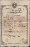 1854 Máriafalvai Illetőségű Személy útlevele / Passport For Mariasdorf Citizen In Burgenland. - Unclassified