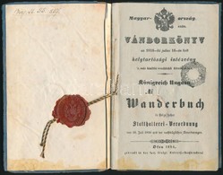 1857 Vándorkönyv Sok Magyar Városi Céh Bejegyzésével Jó állapotban - Unclassified