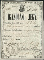 1861 Igazolási Jegy Rohonci Lakos Részére / German-Hungarian ID For Reichnitz Trader - Unclassified