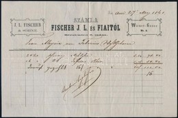 1861 Budapest V. Bécsi Utca Fischer J. L. Fejléces Számla - Unclassified