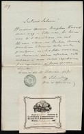 1871 A Pesti Ferences Plébánia Tanúságlevele Házasság ügyében, Latin Nyelven, Bélyegzővel - Unclassified