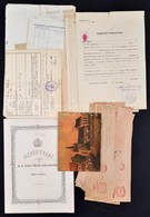 Cca 1900-1940 Kis Okmány és Nyomtatvány Tétel: Iskolai Bizonyítvány, Orvosi Papír, Egyéb - Unclassified