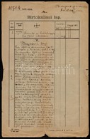 1909 Birtokállási/tulajdoni/teherlap Svábhegyi Birtokról, Okmánybélyeggel - Unclassified