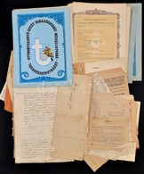 Cca 1920-1980 Vegyes Papírrégiség Tétel, Közte Térkép, Okirat, Takarékbetét, Biztosítási Kötvény - Unclassified