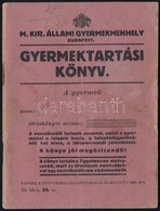 1921 M. Kir. Állami Gyermekmenhely Budapest Gyermektartási Könyv, 15x11,5 Cm - Unclassified